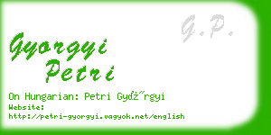 gyorgyi petri business card